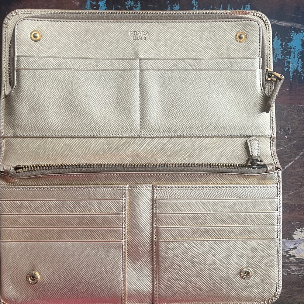 Prada Metallic Gold Clutch wallet - Picture 9 of 10